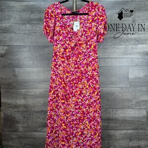 Sanctuary Short Sleeve Floral Midi Dress Size 6